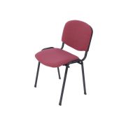 Scaun vizitator taurus tn, cadru metalic, tapitat cu stofa, stivuibil, 120 kg, negru drm164