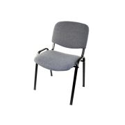 Scaun vizitator taurus tn, cadru metalic, tapitat cu stofa, stivuibil, 120 kg, negru drm164