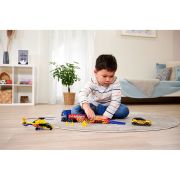 Set dickie toys rescue transporter 40 cm cu camion, masina, elicopter si accesorii hubs203717005