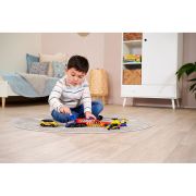 Set dickie toys rescue transporter 40 cm cu camion, masina, elicopter si accesorii hubs203717005