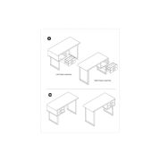 Birou hm b30, mdf lucios, cadru metalic cromat, 2 sertare, 120x55x76 cm, alb drm9587