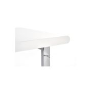 Birou hm b30, mdf lucios, cadru metalic cromat, 2 sertare, 120x55x76 cm, alb drm9587