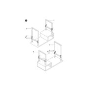 Birou hm b30, mdf lucios, cadru metalic cromat, 2 sertare, 120x55x76 cm, alb drm9587