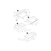 Birou hm b30, mdf lucios, cadru metalic cromat, 2 sertare, 120x55x76 cm, alb drm9587