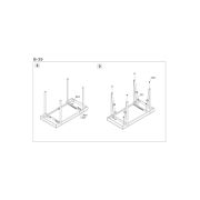 Birou hm b39, cadru metalic, mdf, polita pentru tastatura, 110x55x76 cm, nuc drm9589