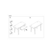 Birou hm b39, cadru metalic, mdf, polita pentru tastatura, 110x55x76 cm, nuc drm9589