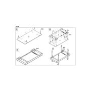 Birou hm b39, cadru metalic, mdf, polita pentru tastatura, 110x55x76 cm, nuc drm9589