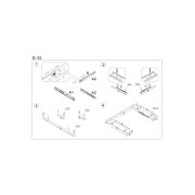 Birou hm b39, cadru metalic, mdf, polita pentru tastatura, 110x55x76 cm, nuc drm9589