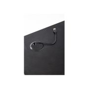 Birou pentru gamming hm b40, iluminare led, cadru metalic, mdf, 100x60x74 cm, negru drm9590