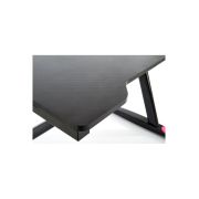 Birou pentru gamming hm b40, iluminare led, cadru metalic, mdf, 100x60x74 cm, negru drm9590
