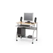 Birou metalic hm b6, blat mdf, polita glisanta tastatura, raft calculator, 80x50x76 cm, fag drm3914