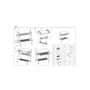 Birou metalic hm b6, blat mdf, polita glisanta tastatura, raft calculator, 80x50x76 cm, fag drm3914