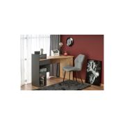 Birou hm conti, rafturi, sertar, pal melaminat, 122x57x90 cm, stejar/gri antracit drm9599