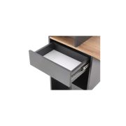 Birou hm conti, rafturi, sertar, pal melaminat, 122x57x90 cm, stejar/gri antracit drm9599