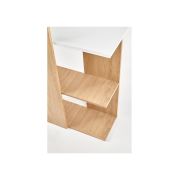 Birou hm fino, 2 rafturi, pal melaminat, 122x57x85 cm, stejar auriu/alb drm4648