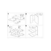 Birou hm fino, 2 rafturi, pal melaminat, 122x57x85 cm, stejar auriu/alb drm4648