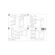 Birou hm fino, 2 rafturi, pal melaminat, 122x57x85 cm, stejar auriu/alb drm4648