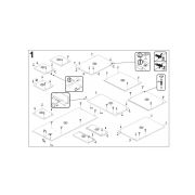 Birou cu spatii depozitare hm grosso, rafturi, sertar, pal melaminat, 149x50x105 cm, stejar auriu/gri antracit drm8803