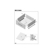 Birou hm lima b1, cu usa si sertar, pal melaminat lucios, 120x55x75 cm, stejar sonoma/alb drm4656