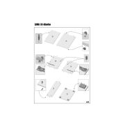Birou hm lima b1, cu usa si sertar, pal melaminat lucios, 120x55x75 cm, stejar sonoma/alb drm4656