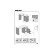 Birou hm lima b1, cu usa si sertar, pal melaminat, 120x55x75 cm, stejar sonoma drm4657