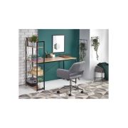 Birou cu rafturi hm narvik b1, industrial, cadru metalic, pal melaminat, 120x64x120 cm, stejar sonoma/negru drm8690