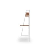 Birou minimalist hm narvik b2, raft inalt, cadru metalic, pal melaminat, 84x46x142 cm, stejar sonoma/alb drm9597