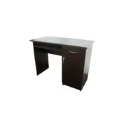 Birou cu spatiu depozitare pentru scolari, pal melaminat, sertar, 2 rafturi, polita glisanta tastatura, 100x52x76 cm, wenge drm3089