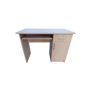 Birou cu spatiu depozitare pentru scolari, pal melaminat, sertar, 2 rafturi, polita glisanta tastatura, 100x52x76 cm, wenge drm3089