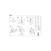 Scaun directorial mh rudy, ergonomic, mecanism balans, piele ecologica, rotire 360 ˚, inaltime reglabila, 110 kg, bej drm4429
