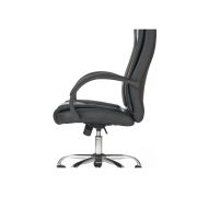Scaun directorial mh rudy, ergonomic, mecanism balans, piele ecologica, confort sporit, inaltime reglabila, 110 kg, negru drm3523