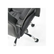 Scaun directorial hm relax, ergonomic, mecanism balans, piele ecologica, confort sporit, inaltime reglabila, 110 kg, negru drm3523
