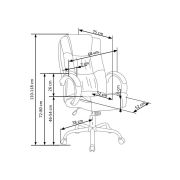 Scaun directorial mh rudy, ergonomic, mecanism balans, piele ecologica, confort sporit, inaltime reglabila, 110 kg, negru drm3523