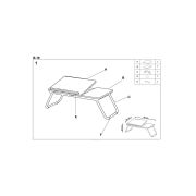 Masa laptop plianta hm b19, unghi de inclinare ajustabil, mdf, nuc inchis drm4776