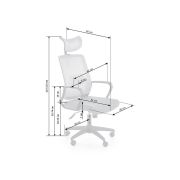 Scaun birou mesh hm arsen gri drm8659