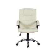 Scaun directorial gn02, ergonomic, cadru cromat, inaltime ajustabila, balans, 100 kg, bej drm3035