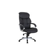 Scaun directorial gn107, robust, piele ecologica, multiblock, baza polipropilena, 150 kg, negru drm9504