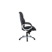 Scaun directorial gn107, robust, piele ecologica, multiblock, baza polipropilena, 150 kg, negru drm9504