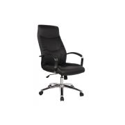 Scaun directorial gn62, piele ecologica, baza cromata, balans, inaltime ajustabila, rotativ, 120 kg drm2580