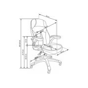 Scaun directorial hm carlos, piele ecologica perforata, roti cauciucate, inaltime ajustabila, mecanism multiblock, 136 kg, bej drm1986
