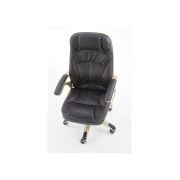 Scaun directorial hm carlos, piele ecologica perforata, roti cauciucate, inaltime ajustabila, mecanism multiblock, 136 kg, negru drm2743