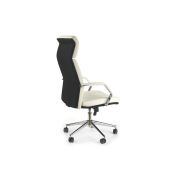 Scaun directorial hm costa, ergonomic, cadru otel, piele ecologica, inaltime ajustabila, mecanism balansare, 110 kg, 124x60x63 cm, crem drm2011