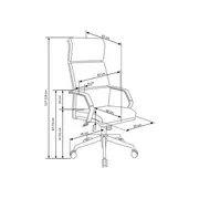 Scaun directorial hm costa, ergonomic, cadru otel, piele ecologica, inaltime ajustabila, mecanism balansare, 110 kg, 124x60x63 cm, crem drm2011