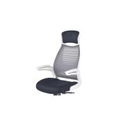 Scaun directorial hm franklin, mesh, ergonomic, inaltime ajustabila, mecanism balansare, mecanism multiblock, cu tetiera, 136 kg, 124x60x65 cm, gri drm2223