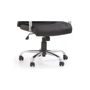 Scaun directorial hm hamilton, piele ecologica, inaltime ajustabila, mecanism balansare, 150 kg, 111x60x51 cm, negru drm2025