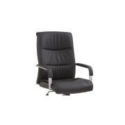 Scaun directorial hm hamilton, piele ecologica, inaltime ajustabila, mecanism balansare, 150 kg, 111x60x51 cm, negru drm2025