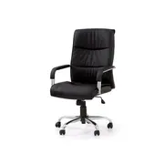 Scaun directorial hm hamilton, piele ecologica, inaltime ajustabila, mecanism balansare, 150 kg, 111x60x51 cm, negru drm2025