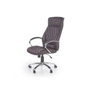 Scaun directorial hm hilton, ergonomic, cadru cromat, mecanism de balans, robust, piele ecologica, 120 kg, maro drm4617