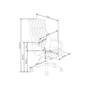 Scaun directorial hm hilton, ergonomic, cadru cromat, mecanism de balans, robust, piele ecologica, 120 kg, maro drm4617