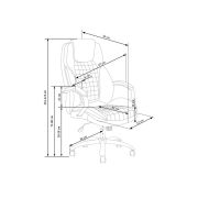 Scaun directorial hm king, ergonomic, piele ecologica, robust, mecanism de balans, cadru metalic cromat, inaltime reglabila, 120 kg, negru drm4456